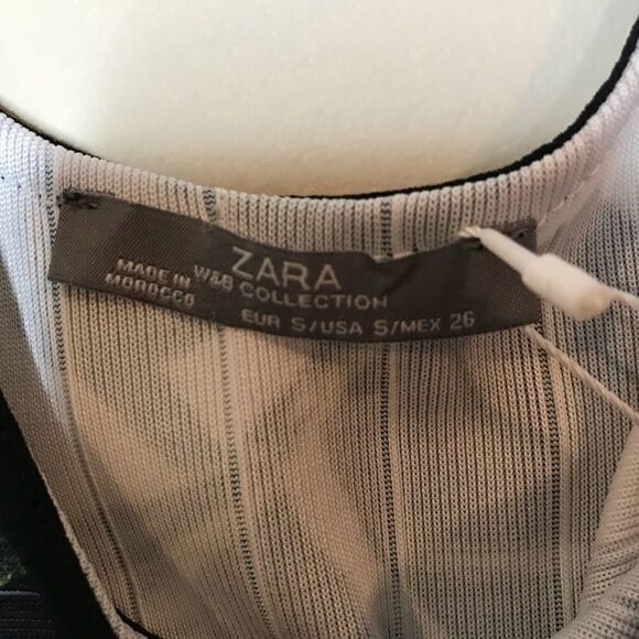 Zara S Tropical Palm FIG leaf print tank NWT - Picture 5 of 6